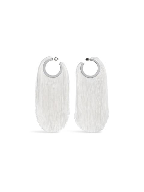 Alaïa FRINGED HOOP EARRINGS