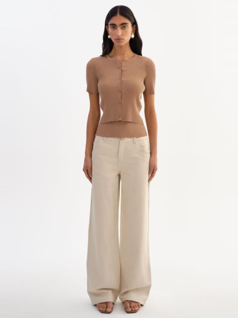 LAMARQUE MAEVA | Shimmery Rib Knit Cropped Cardigan