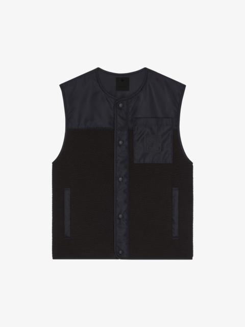 WAISTCOAT IN MIXED FABRICS