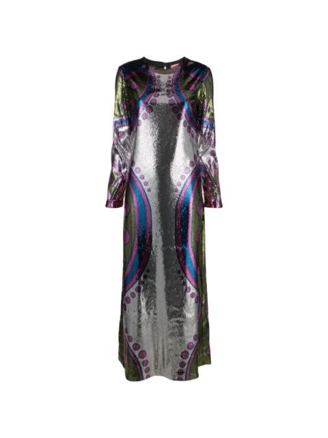 La DoubleJ Supremes Swing sequinned maxi dress