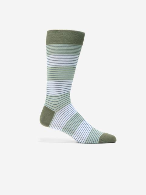 COLE HAAN Men's Multi Stripe Dress Crew Socks