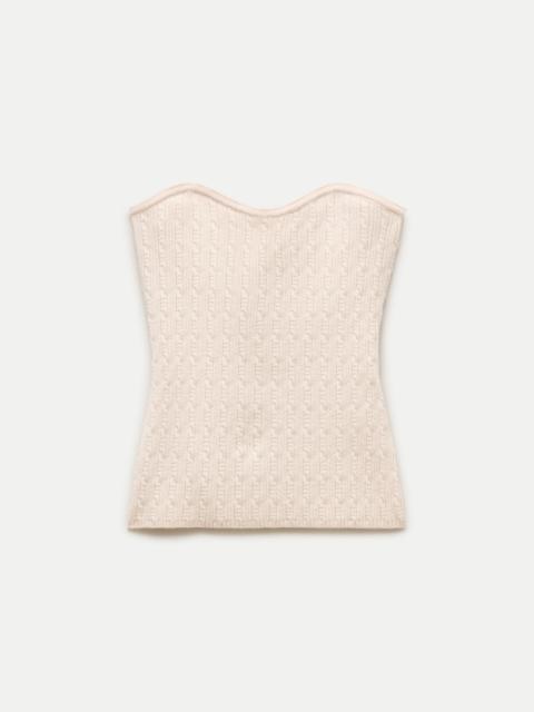 J.CREW Cable-knit tube top in merino wool blend