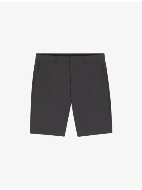 BOSS Straight-Leg Slim-Fit Brand-Print Stretch-Woven Shorts