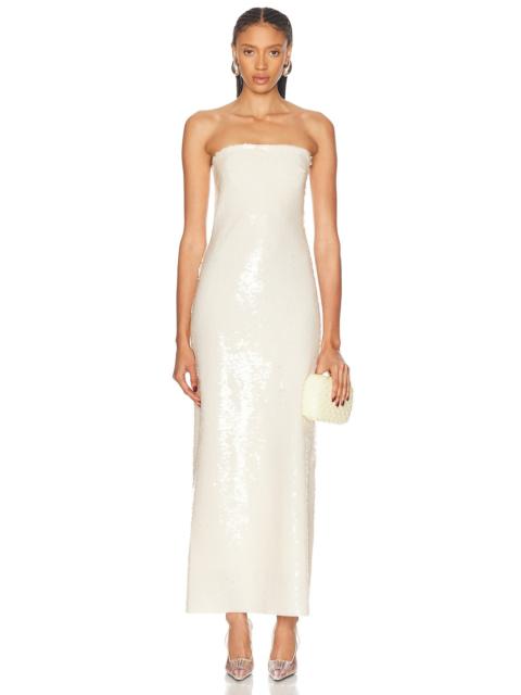 SEV Sequin Strapless Midi Dress