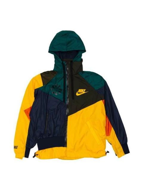 Nike (WMNS) Nike x Sacai Hooded Anorak 'University Gold/Sequoia' CD6298-739