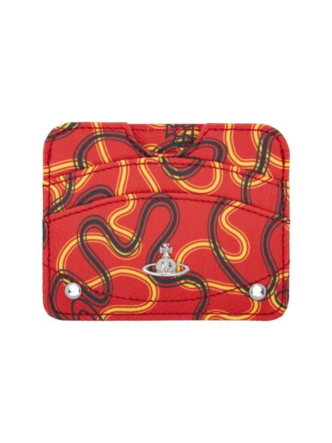 Vivienne Westwood Red Half Moon Flat Card Holder