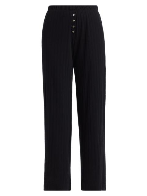 LESET Women's Boxer Rib-Knit Pants - Black