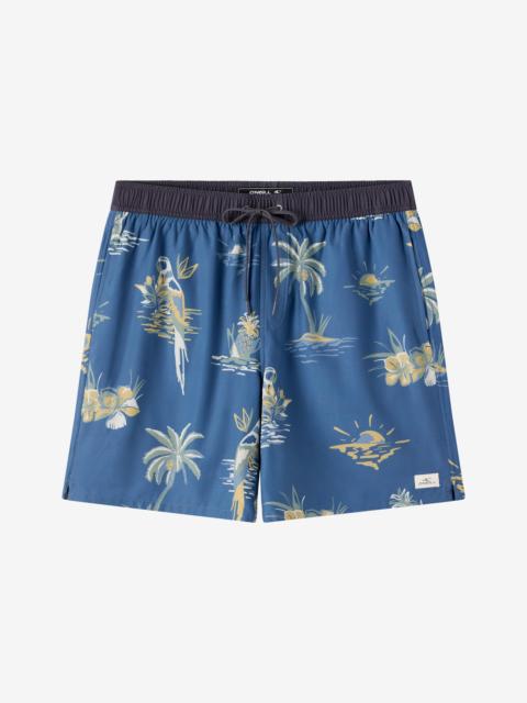O'Neill Hermosa Light Lined Elastic Waist 17" Swim Trunks