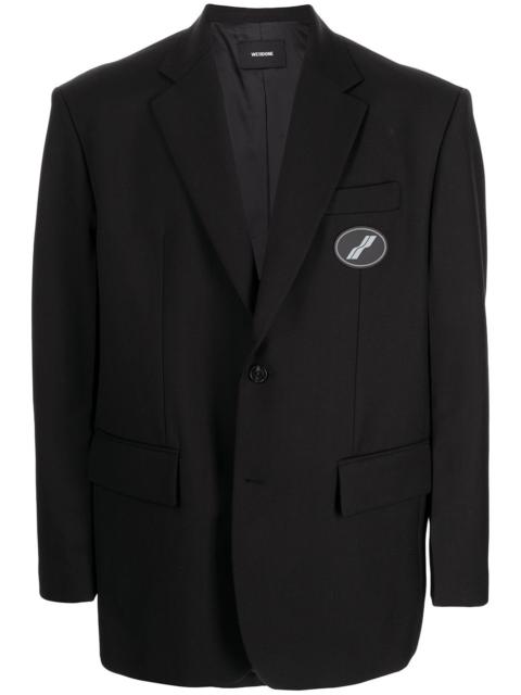 We11done oversized suit logo-patch blazer