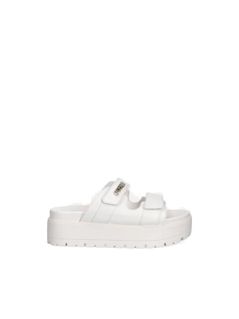 GUESS USA logo-plaque touch-strap slides