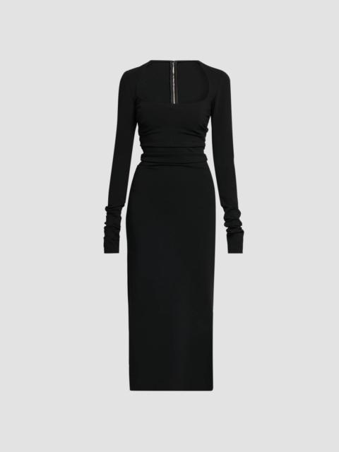 Dolce & Gabbana Women's Jersey Scoopneck Midi Dress - Nero