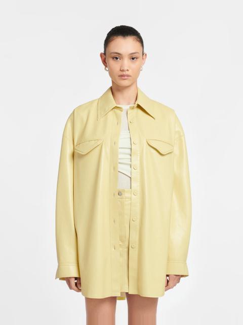 【送料&関税込】Nanushka kaysa Lime Polyurethane Shirt Nanushka 'Kaysa' Lime Polyurethane Shirt | Balardi
