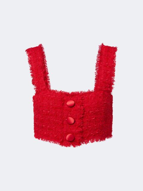 Dolce & Gabbana Cotton-blend bouclé crop top
