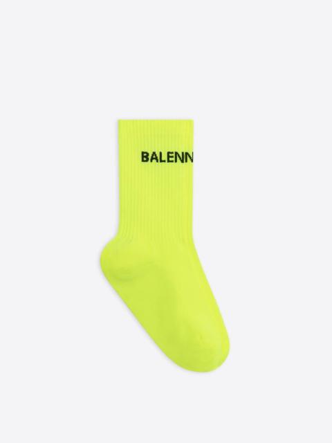 BALENCIAGA Women's Tennis Socks in Yellow Fluo/black