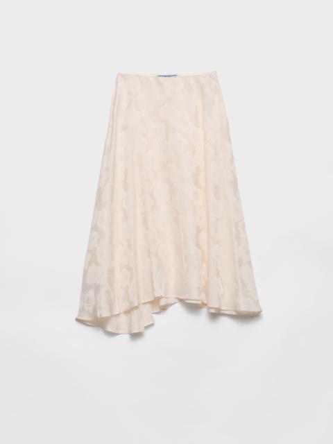 スカート Prada Peony Printed Skirt PRADA | Belted Floral Print Silk Skirt | Women | Lane Crawford