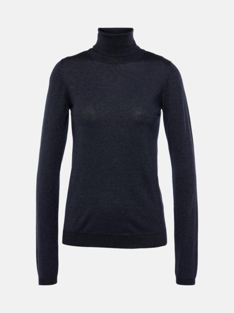 Turtleneck cashmere-blend top