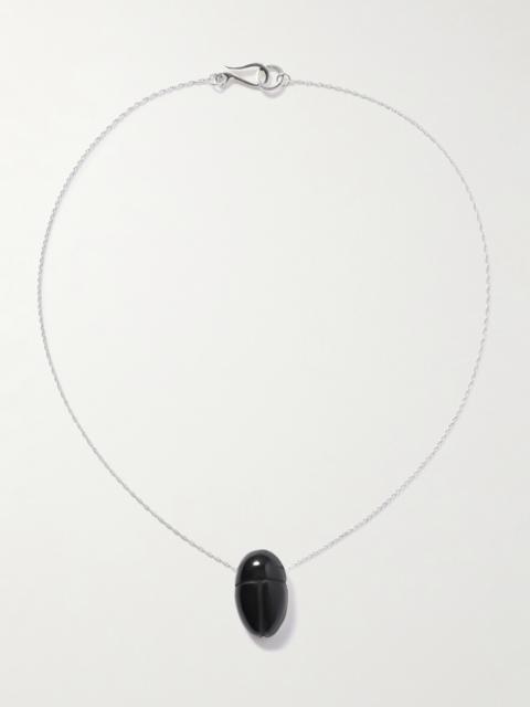 Sophie Buhai Scarab Silver Onyx Necklace