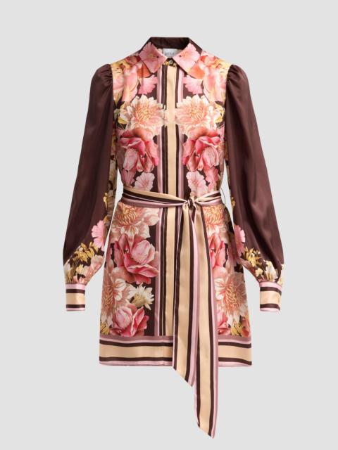 MISA Women's Poppy Floral Tie-Waist Mini Dress - In Full Bloom