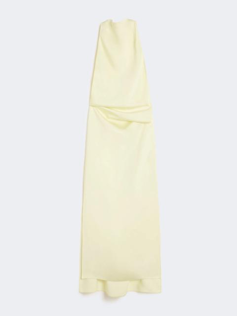 Sportmax DOLMEN Viscose satin draped dress - LIGHT YELLOW