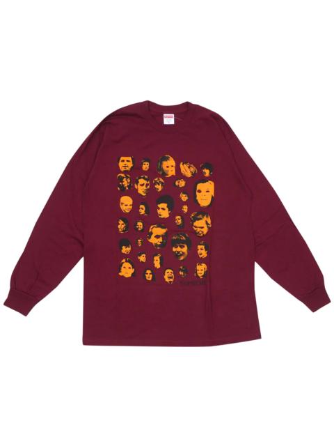 Supreme Faces Long-Sleeve Tee 'Burgundy'