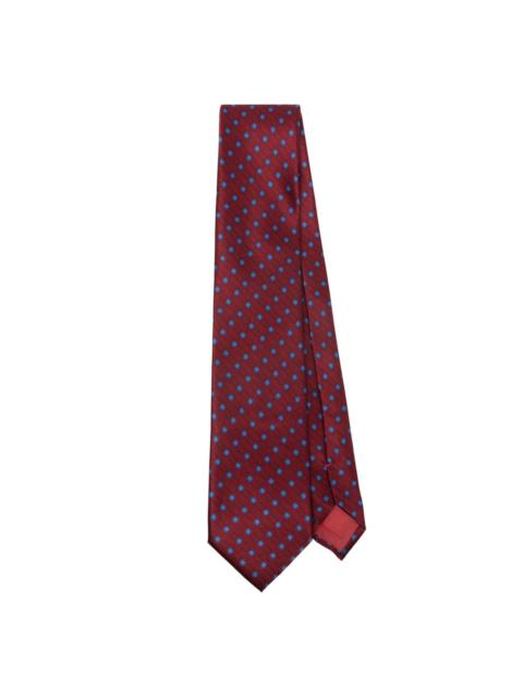 Brioni printed silk tie