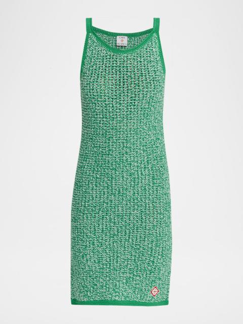 CASABLANCA Mouline Knit Sleeveless Mini Dress
