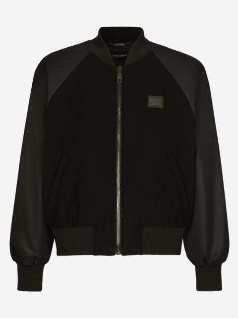 Dolce & Gabbana Nylon and wool jacket with branded tag