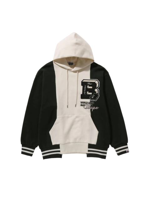 BAPE Badges Color Blocking Hoodie 'Ivory'