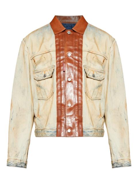 DSQUARED2 leather-panel jacket