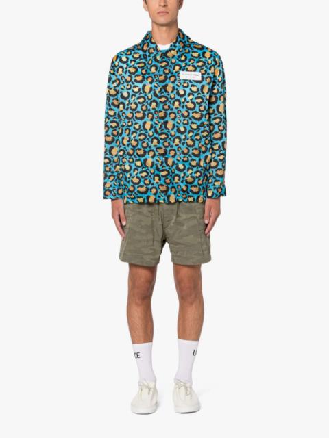 Mackintosh TEEMING LEOPARD PRINT NYLON PACKABLE COACH JACKET