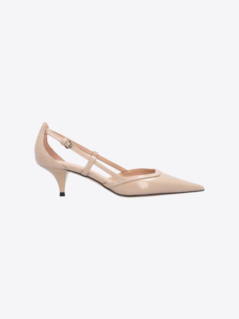 PINKO BRUSHED LEATHER PUMPS