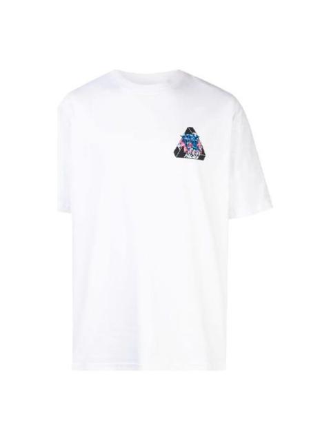 PALACE Men's PALACE Ripped Chest logo Printing Short Sleeve White P17TS076T