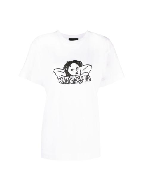 Simone Rocha logo-print cotton T-shirt