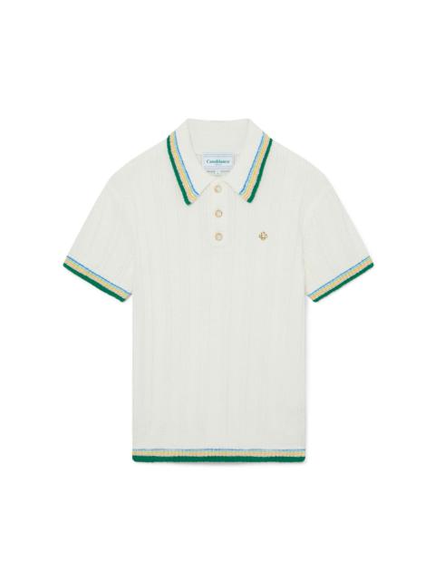 CASABLANCA Rib Boucle Polo Shirt