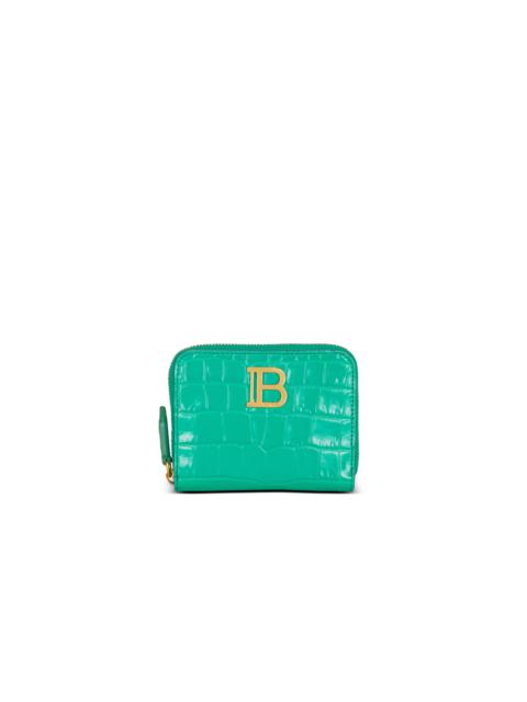 B-Buzz crocodile-print leather purse