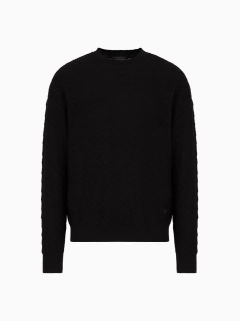 Textured cotton jumper