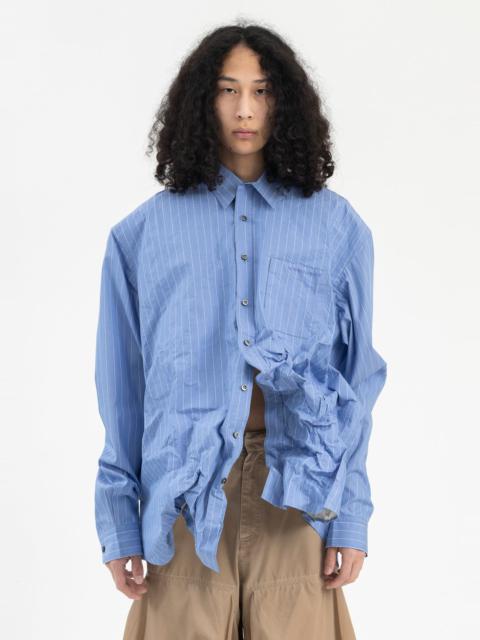Y/Project BLUE STRIPE SCRUNCHED SHIRT