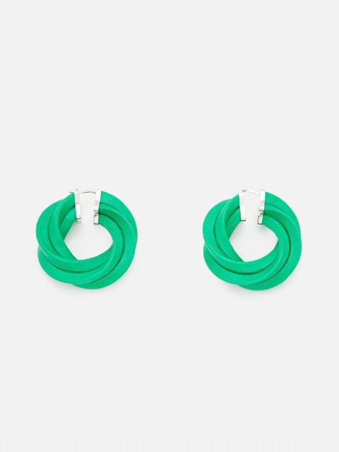 GREEN HOOP EARRINGS