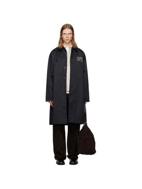 Song for the Mute Black Heavy Memory Satin Coach Coat