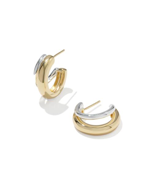KENDRA SCOTT Meg Mixed Metal Double Huggie Earrings