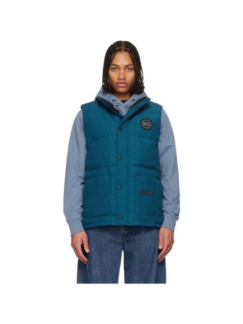 Canada Goose Blue 'Black Label' Freestyle Crew Down Vest