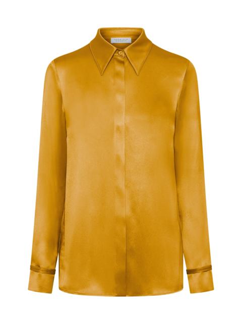 GABRIELA HEARST Cruz Shirt in Golden Birch Silk Satin