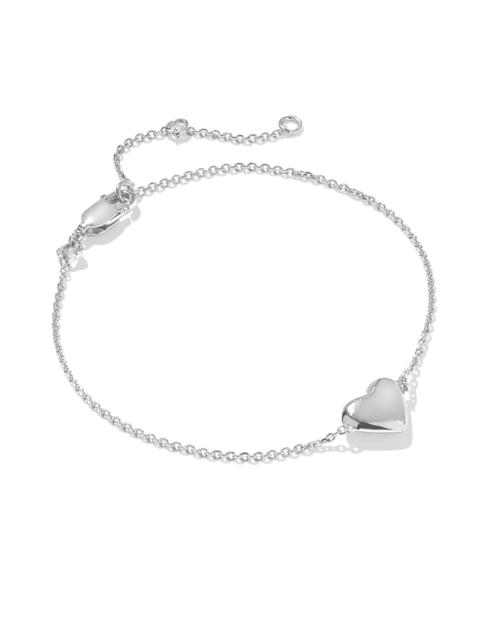 KENDRA SCOTT Jasmine Heart Delicate Chain Bracelet in Sterling Silver