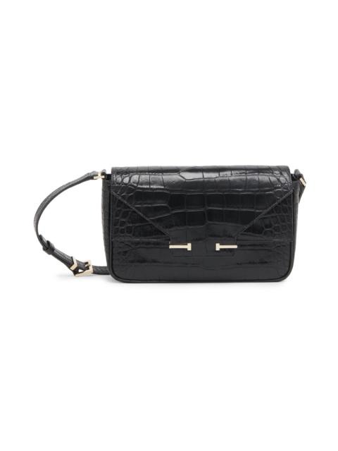 TOM FORD Women's Small Croc-Embossed Leather Shoulder Bag - Black