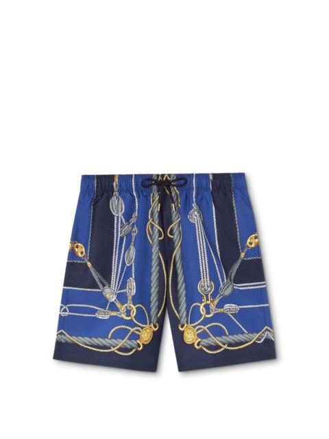 VERSACE Versace Nautical-print swim shorts