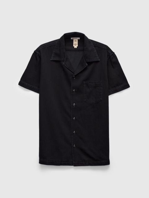 HIROSHI KATO The Wrench Denim Short Sleeve Shirt in Nico