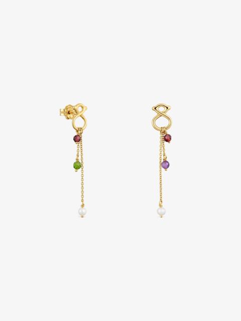 TOUS Long 9kt gold Earrings with gemstones TOUS Infinity