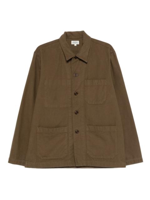 Hartford buttoned patch-pocket overshirt
