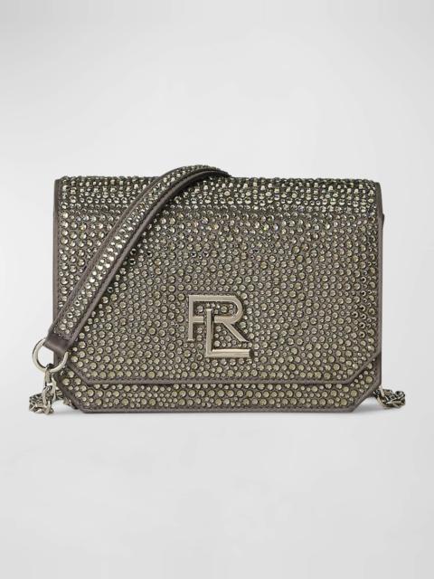 Ralph Lauren RL Small Crystal Mulberry Silk Crossbody Bag