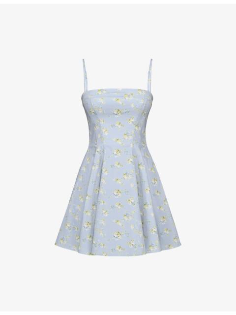 House of CB Dolly Floral-Print Cotton Mini Dress